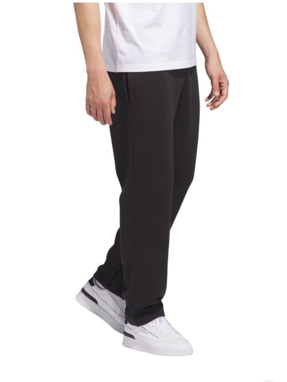 adidas Men's Black Straight-Leg Sweatpants with pockets